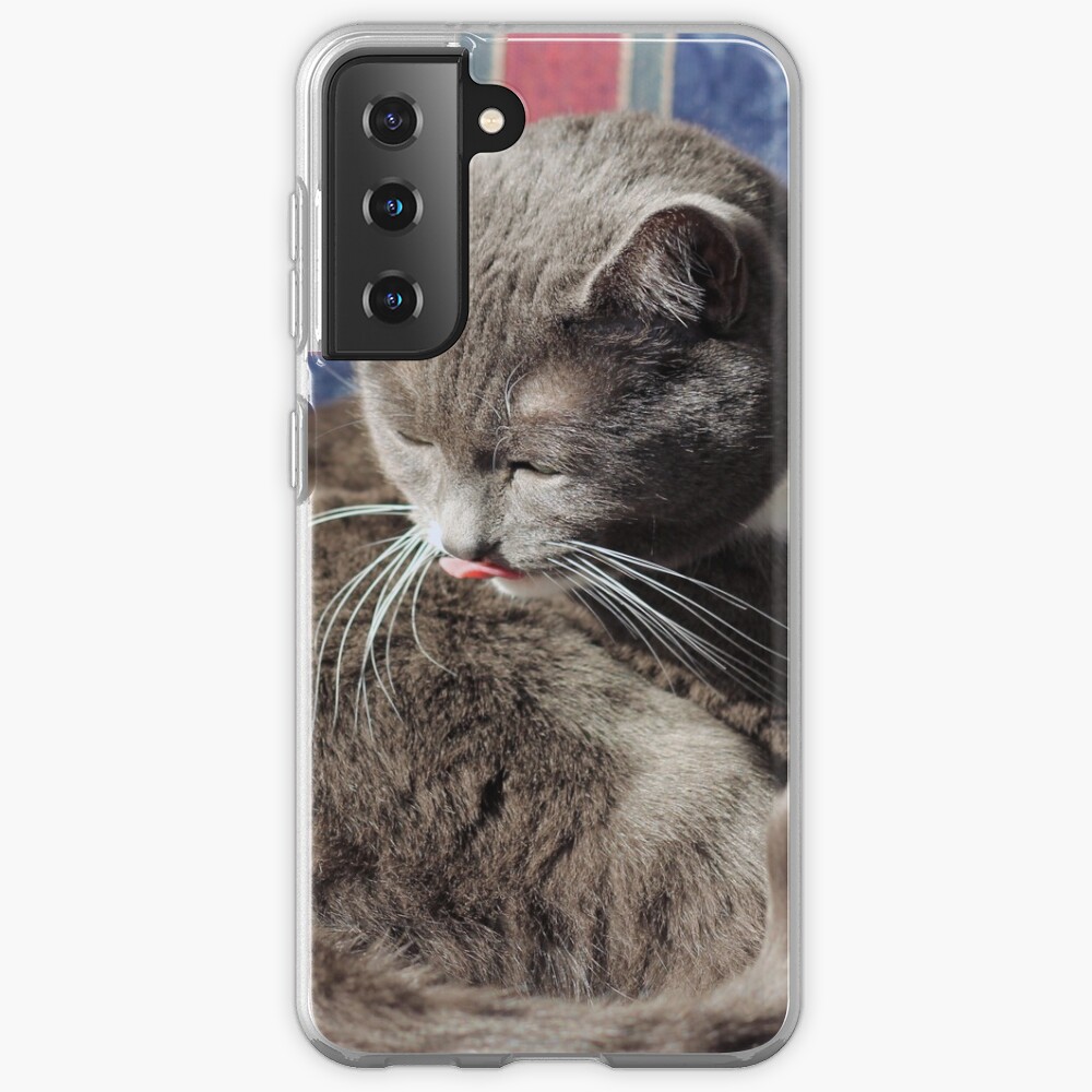 Pickles the cat and the tongue blep! Samsung Galaxy Phone Case