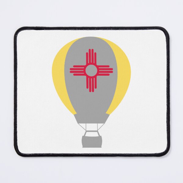 Item preview, New Mexico Flag Hot Air Balloon - Gray & Yellow designed and sold by LatterDaze.