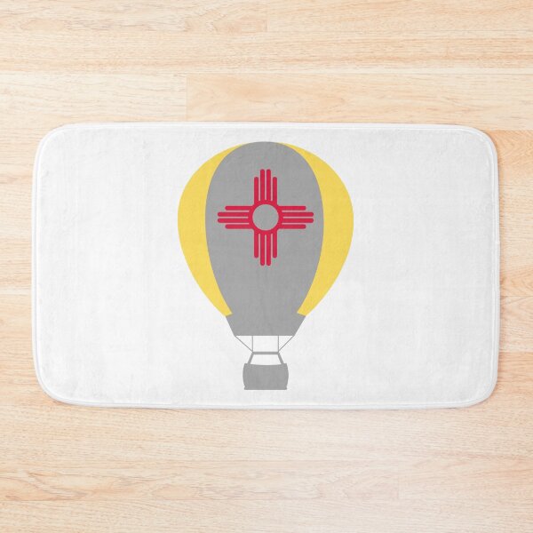 Item preview, New Mexico Flag Hot Air Balloon - Gray & Yellow designed and sold by LatterDaze.