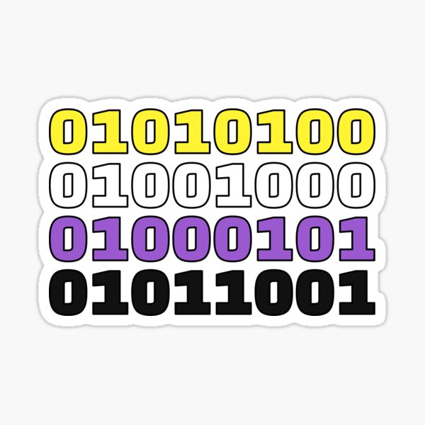 Item preview, Non-Binary Binary Code (THEY) designed and sold by Chiherah.
