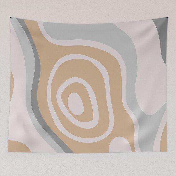Item preview, Colorful Liquid Swirl Abstract Maximalist Pattern Retro Aesthetic Groovy Style Peach Yellow designed and sold by scorpiolane.