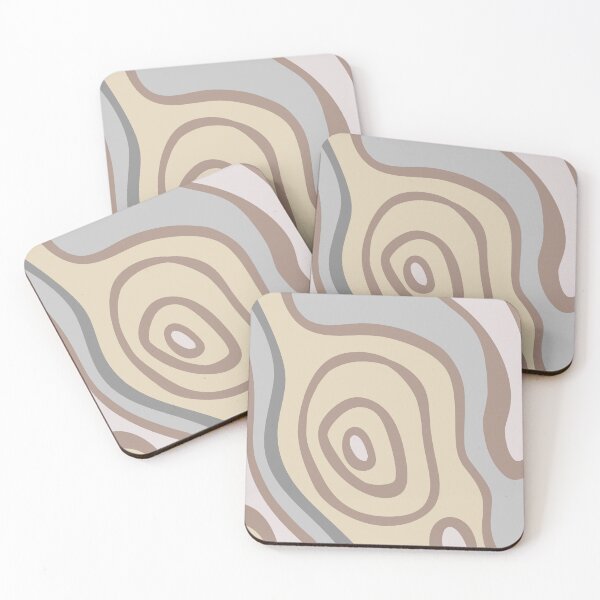 Item preview, Colorful Liquid Swirl Abstract Maximalist Pattern Retro Aesthetic Groovy Style Brown & Muted Yellow designed and sold by scorpiolane.