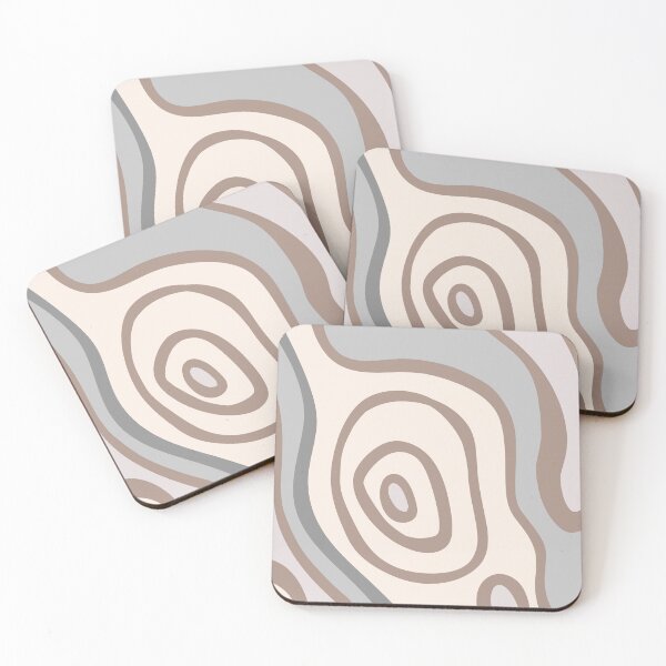 Item preview, Colorful Liquid Swirl Abstract Maximalist Pattern Retro Aesthetic Groovy Style Cream & Brown designed and sold by scorpiolane.