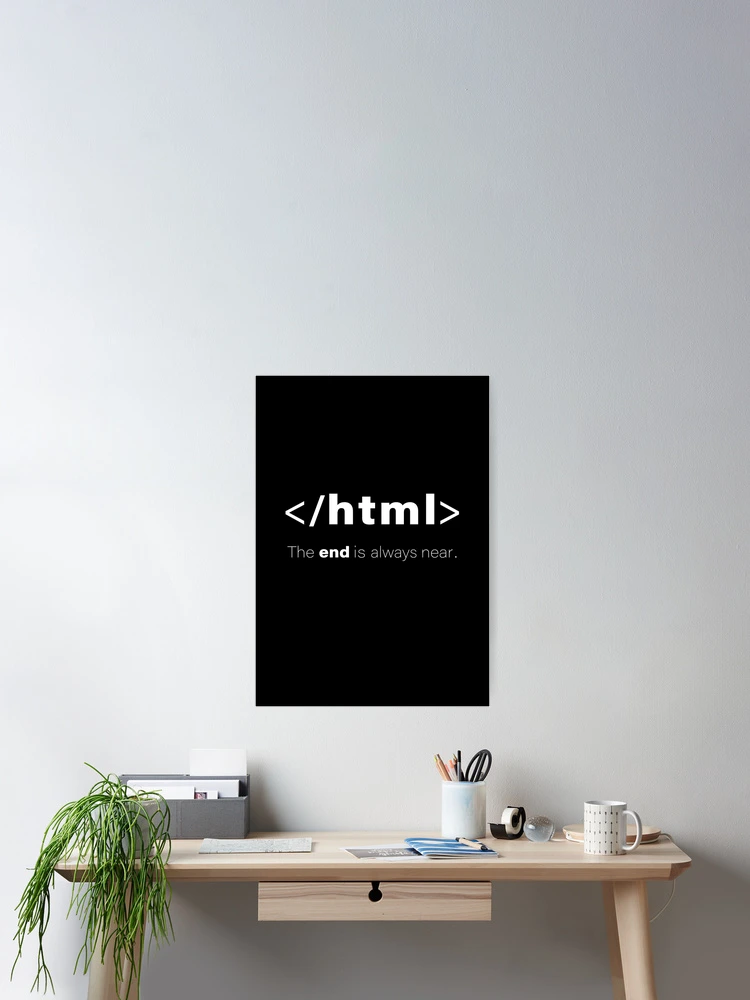 Thumbnail 2 of 3, Poster, Coding Cards, Graphics Filled With HTML Coding Jokes designed and sold by ScienceCorner.