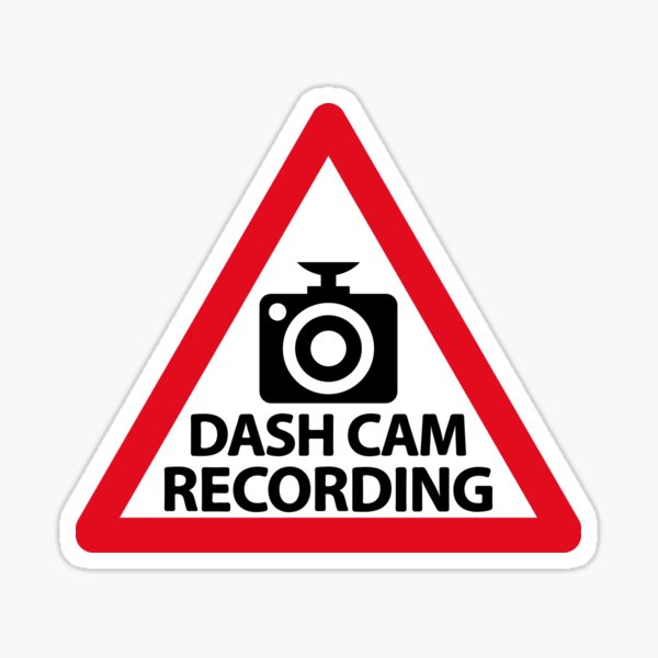 Aperçu de l'œuvre Dash Cam Recording Warning Sign Car Window Triangle créée et vendue par richter74.