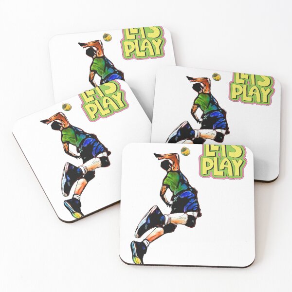 Item preview, Volleyball Player Illustration with 'Let's Play' Text designed and sold by deepakrode7.