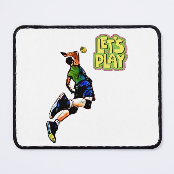 Item preview, Volleyball Player Illustration with 'Let's Play' Text designed and sold by deepakrode7.