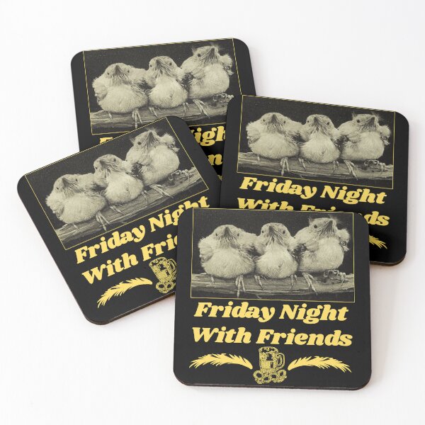 Item preview, Friday Night with Friends - Chicks T-shirt design (also applicable on phone cases, mugs, stickers and other accessories) designed and sold by Ridiculam Toga.
