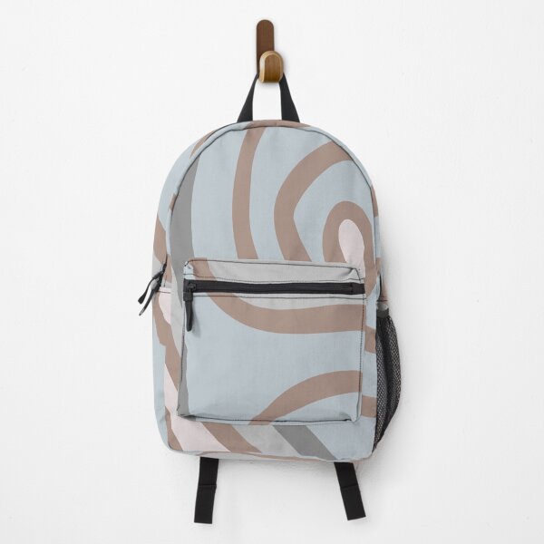 Item preview, Colorful Liquid Swirl Abstract Maximalist Pattern Retro Aesthetic Groovy Style Gray Blue & Brown designed and sold by scorpiolane.
