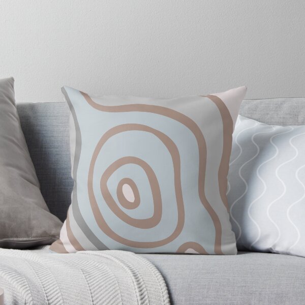 Item preview, Colorful Liquid Swirl Abstract Maximalist Pattern Retro Aesthetic Groovy Style Gray Blue & Brown designed and sold by scorpiolane.