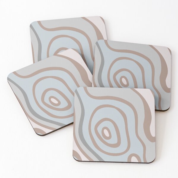 Item preview, Colorful Liquid Swirl Abstract Maximalist Pattern Retro Aesthetic Groovy Style Gray Blue & Brown designed and sold by scorpiolane.