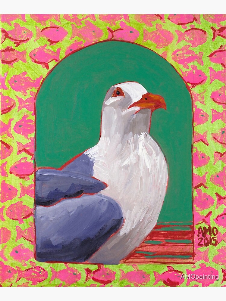 Seagull Fish Wish by AMOpainting