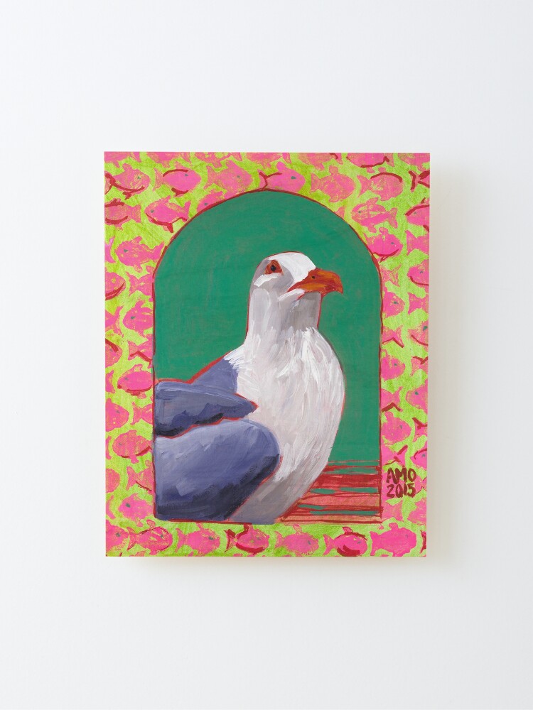 Alternate view of Seagull Fish Wish Mounted Print