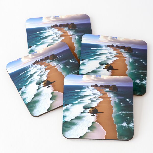 Item preview, seashore, blue ocean waves, sandy beach #5 designed and sold by supeart.