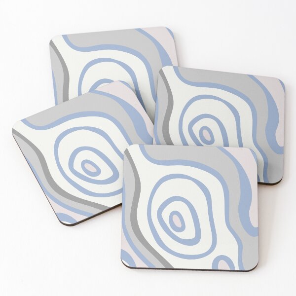 Item preview, Colorful Liquid Swirl Abstract Maximalist Pattern Retro Aesthetic Groovy Style Light & Dark Blue designed and sold by scorpiolane.