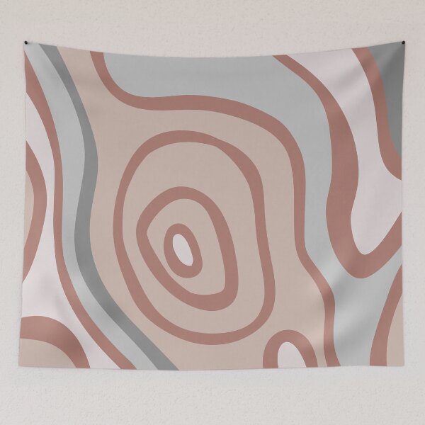 Item preview, Colorful Liquid Swirl Abstract Maximalist Pattern Retro Aesthetic Groovy Style Light & Dark Muted Orange designed and sold by scorpiolane.