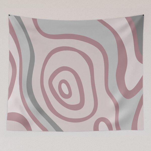 Item preview, Colorful Liquid Swirl Abstract Maximalist Pattern Retro Aesthetic Groovy Style Light & Dark Muted Pink designed and sold by scorpiolane.