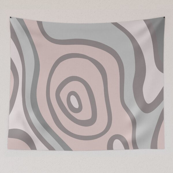 Item preview, Colorful Liquid Swirl Abstract Maximalist Pattern Retro Aesthetic Groovy Style Pink & Gray designed and sold by scorpiolane.