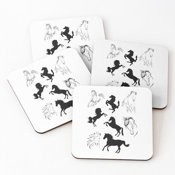 Item preview, Horses black and white designed and sold by Silva-Sol.