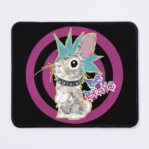 Item preview, Be Brave Punk Bunny Rabbit designed and sold by SpiritedArtwork.