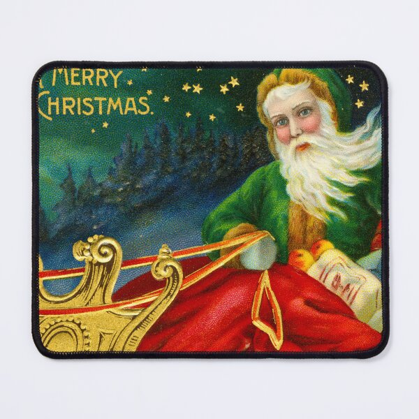 Item preview, Vintage merry Christmas eve Santa Claus equipped with a magic sleigh and flying reindeer designed and sold by AesthetesLegacy.