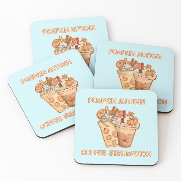 Item preview, pumpkin autumn coffee sublimation designed and sold by PadLoveRed.