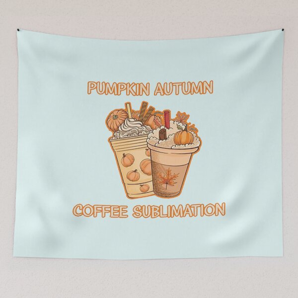 Item preview, pumpkin autumn coffee sublimation designed and sold by PadLoveRed.