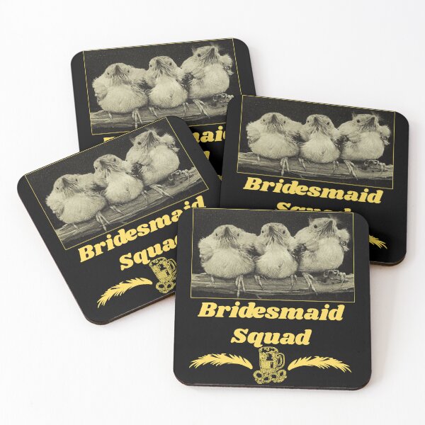 Item preview, Bridesmaid Squad - Chicks T-shirt design (also applicable on phone cases, mugs, stickers and other accessories) designed and sold by Ridiculam Toga.