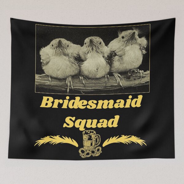 Item preview, Bridesmaid Squad - Chicks T-shirt design (also applicable on phone cases, mugs, stickers and other accessories) designed and sold by Ridiculam Toga.