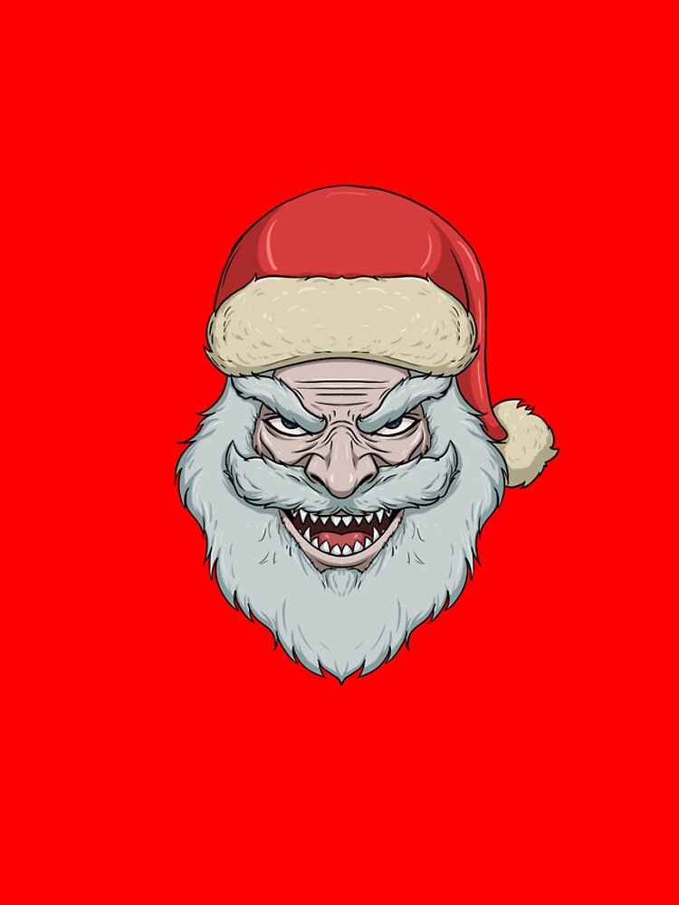 Aperçu 4 sur 4. Coque iPhone avec l'œuvre Creepy Santa Smile Scary Christmas Santa Evil Smiling Santa Gear créée et vendue par DynamicDesign.