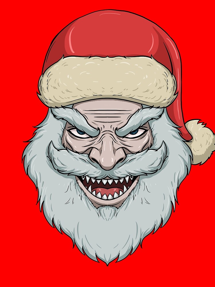 Thumbnail 3 von 3, Tuch, Creepy Santa Smile Scary Christmas Santa Evil Smiling Santa Gear designt und verkauft von DynamicDesign.