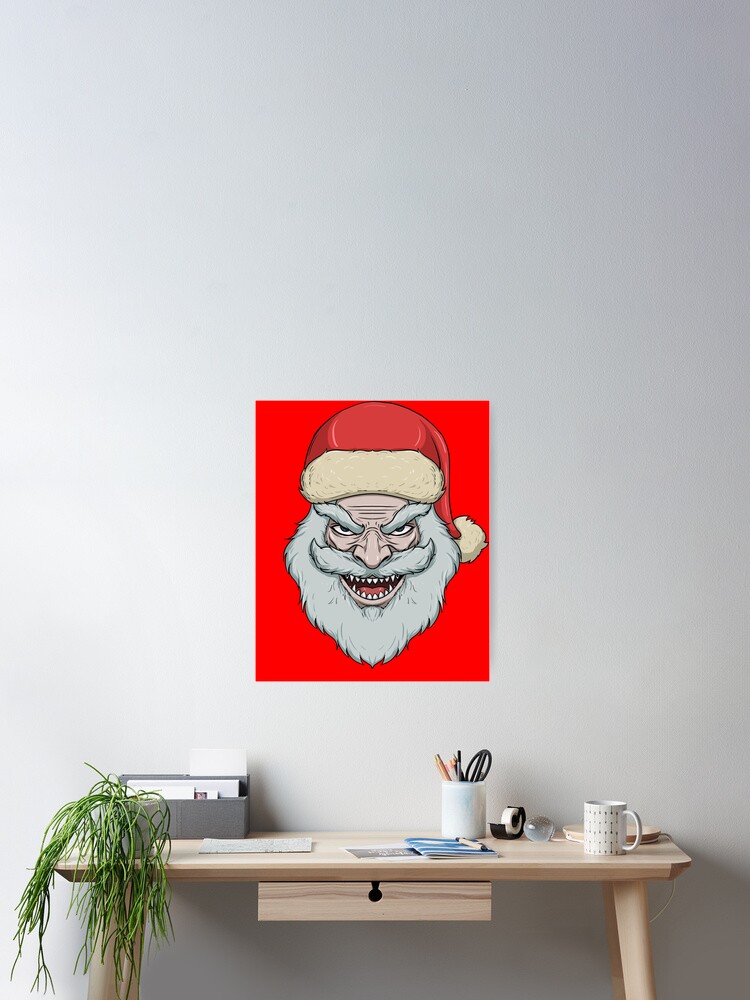 Imagen 2 de 3, Póster con la obra Creepy Santa Smile Scary Christmas Santa Evil Smiling Santa Gear, diseñada y vendida por DynamicDesign.