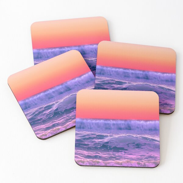 Item preview, blue ocean waves, yellow orange vibes, retro #6 designed and sold by supeart.