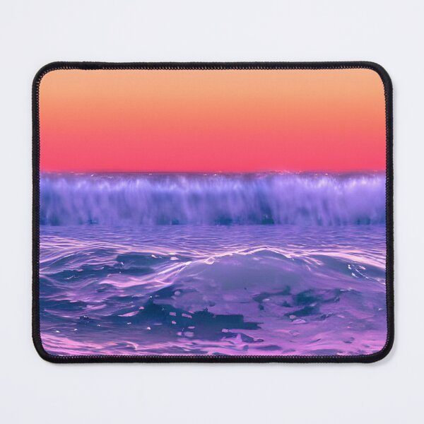 Item preview, blue ocean waves, yellow orange vibes, retro #6 designed and sold by supeart.