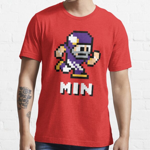 Minnesota Vikings NFL Football Player 8-bit Tecmo Super Bowl Nintendo T- Shirt