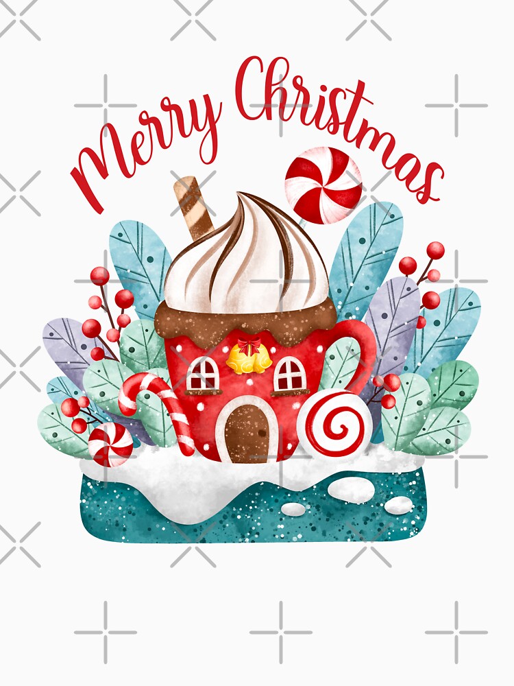 Thumbnail 7 of 7, Classic T-Shirt, Merry Christmas Chocolate House designed and sold by GODS4US.