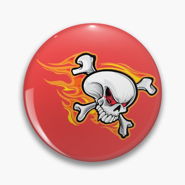 Item preview, Skull in flames designed and sold by OnlyCoolDesigns.
