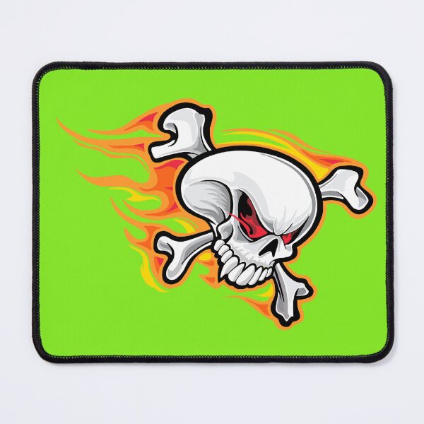 Item preview, Skull in flames designed and sold by OnlyCoolDesigns.