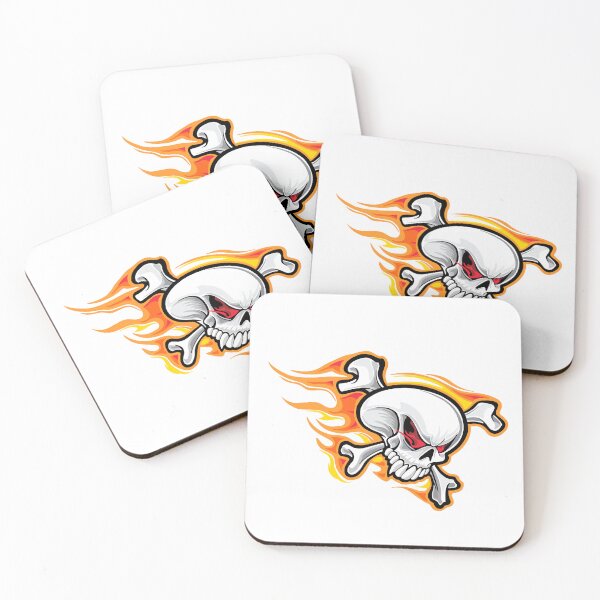 Item preview, Skull in flames designed and sold by OnlyCoolDesigns.