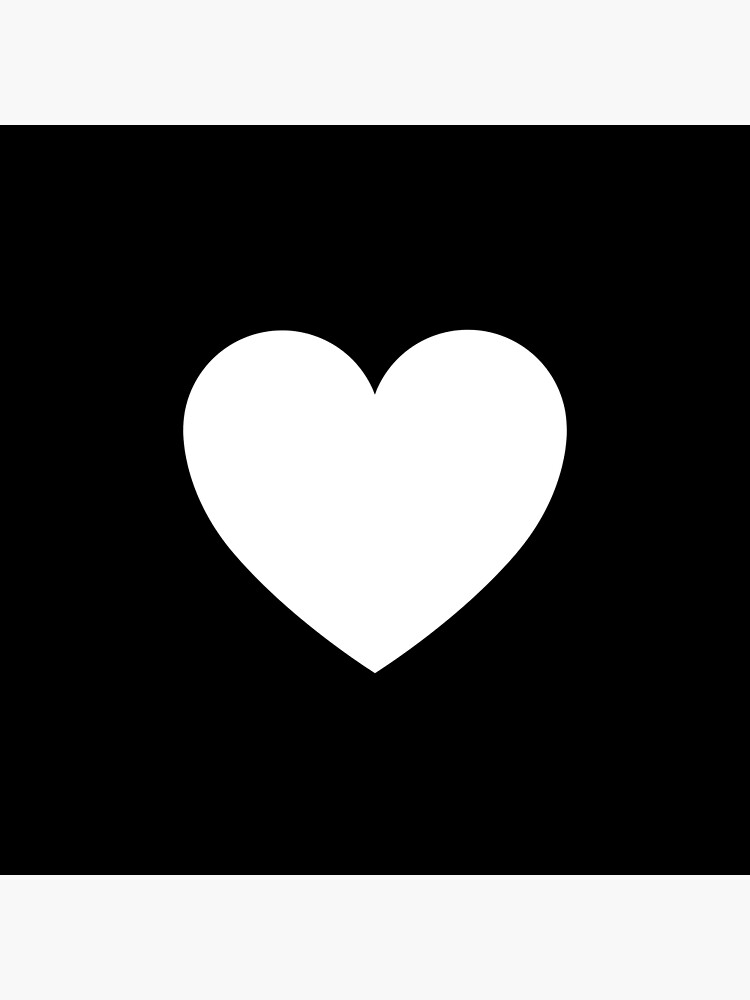 "White Heart Black Background" Poster for Sale by GemsAnatomy Redbubble