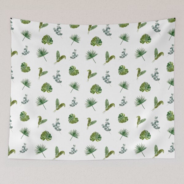 Item preview, Palm leaves green seamless pattern designed and sold by Yana Mustafina | Boho Soulful Designs.
