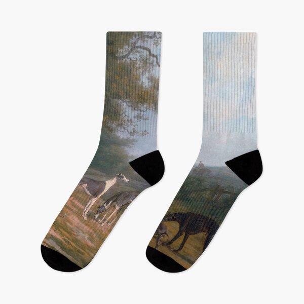 Item preview, Nine Greyhounds in a Landscape (ca. 1807) by Jacques–Laurent Agasse. designed and sold by GrannysGarage.