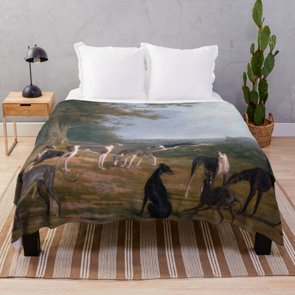 Item preview, Nine Greyhounds in a Landscape (ca. 1807) by Jacques–Laurent Agasse. designed and sold by GrannysGarage.