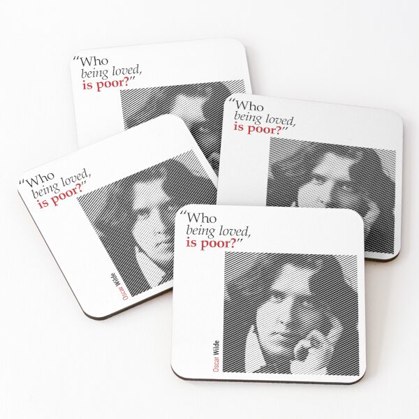 Item preview, Oscar Wilde's Portrait with a Love Quote designed and sold by emotica.