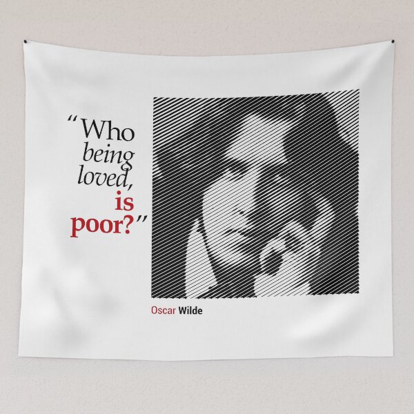 Item preview, Oscar Wilde's Portrait with a Love Quote designed and sold by emotica.