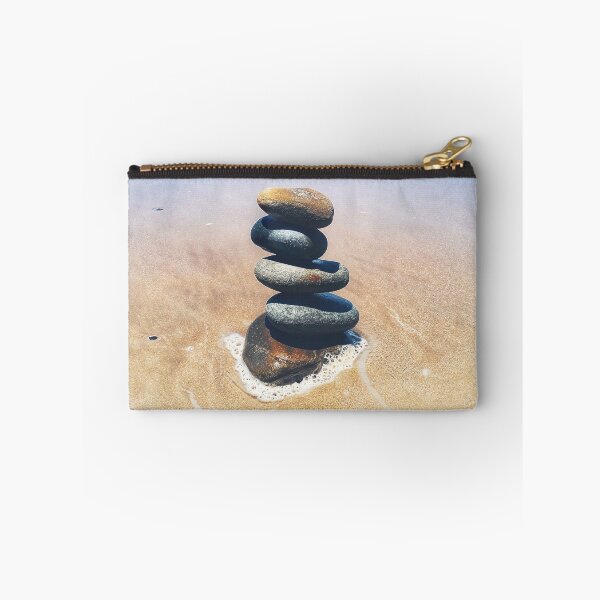 Item preview, Zen Cairn Tower Beach Pebbles Balancing Stones on Beach Sand 1 of 12 designed and sold by Beachy.