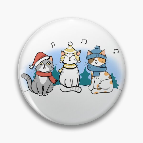 Artikelvorschau, Cartoon-Katzen singen ein Weihnachtslied entworfen und verkauft von Creacats.