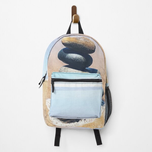 Item preview, Zen Cairn Tower Beach Pebbles Balancing Stones on Beach Sand 1 of 12 designed and sold by Beachy.