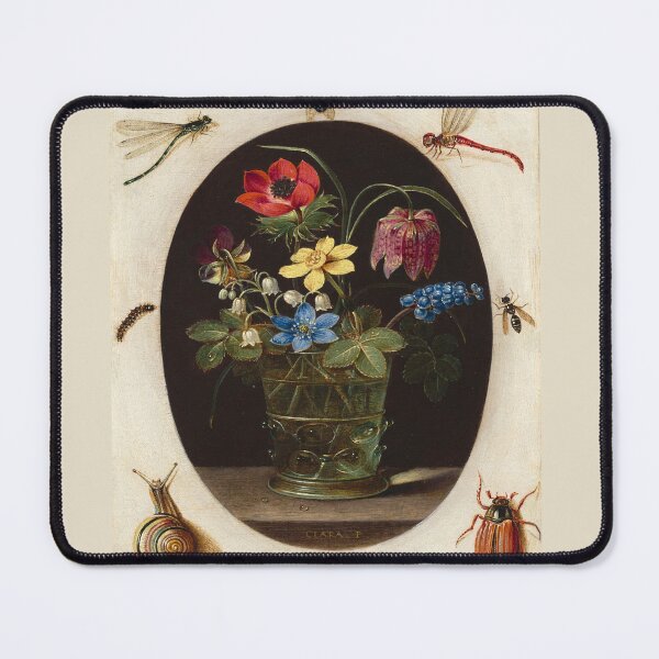 Item preview, Still life with flowers surrounded by insects designed and sold by skpersephone.