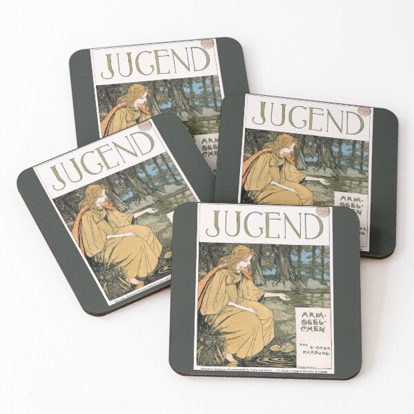 Item preview, Jugend Armseelchen Woman in Forest by Pond  designed and sold by artemisxluna89.